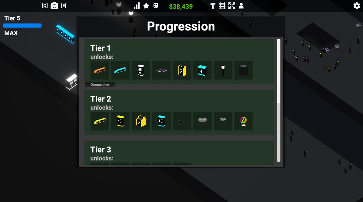 Cyber Station progression menu showing tier advancement